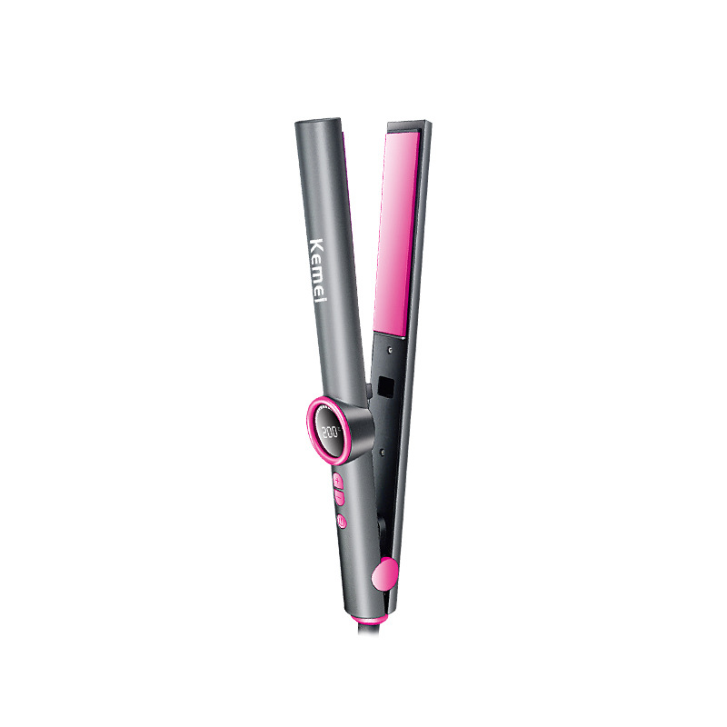 Kemei venta transfronteriza en caliente seco y húmedo rollo recto de doble propósito de velocidad de plantilla térmica eléctrica anión no daña alisador de cabello varilla de cabello para mujeres image 6