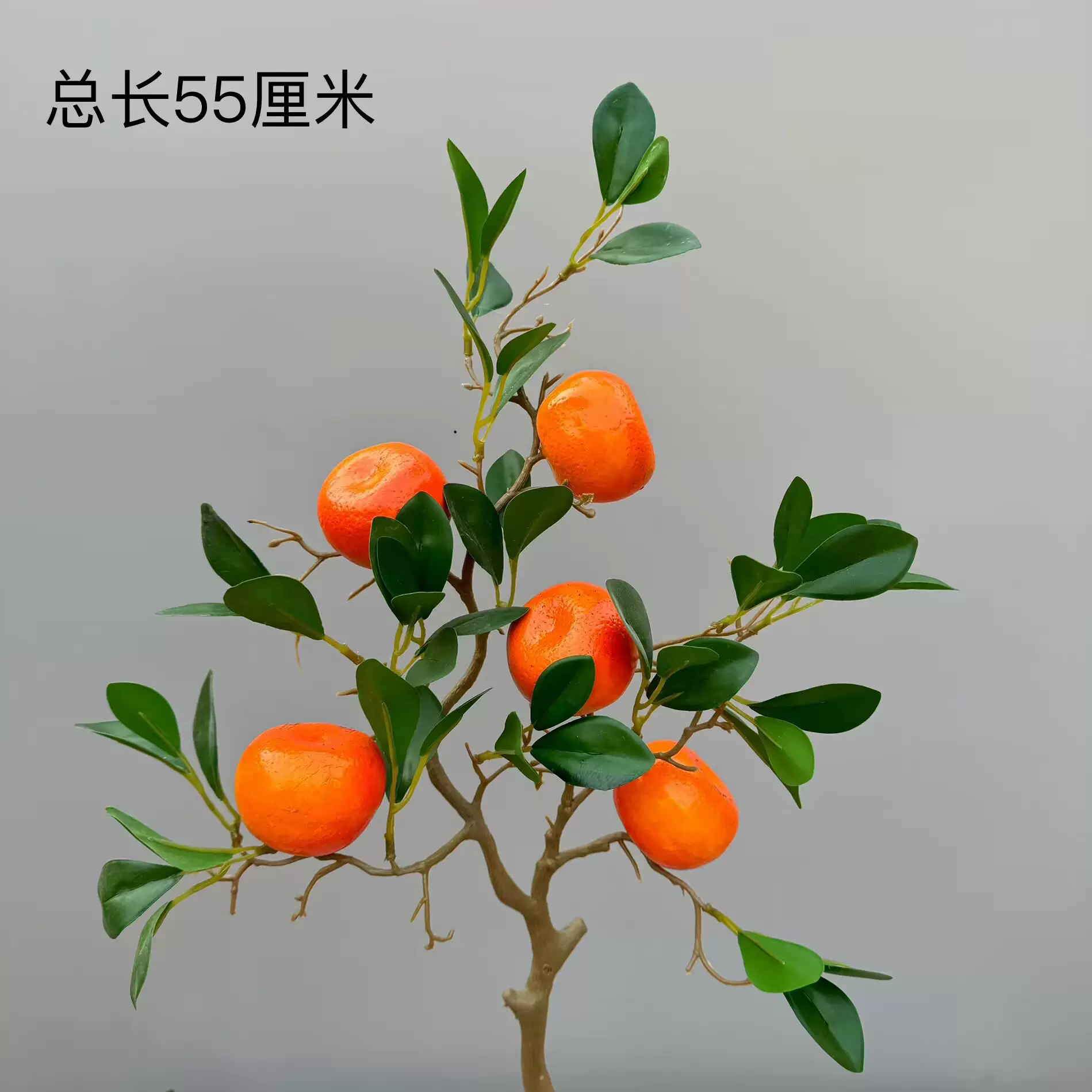 仿真橘子新年家居摆件仿真水果福桶花材跨境专供仿真苹果桃子假花