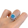 Blue diamond, wedding ring, blue necklace, set, wish, internet celebrity, simple and elegant design, wholesale