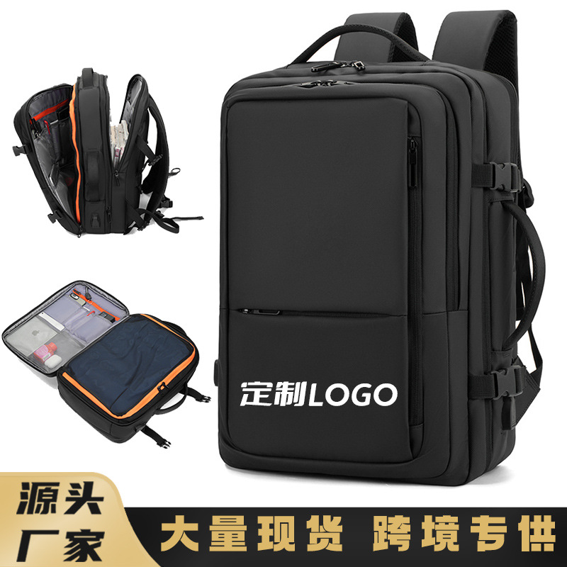 Mochila de hombre transfronteriza expandida bolsa de computadora de negocios multifuncional de gran capacidad de viaje de negocios mochila logotipo impreso