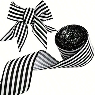 Q 91780 Christmas striped woven ribbon �}�Q�l�y���� DIY �o��