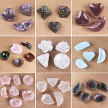 粉晶白松石烟灰缸白水晶碗萤石玛瑙碗摆件家居创意烟灰缸