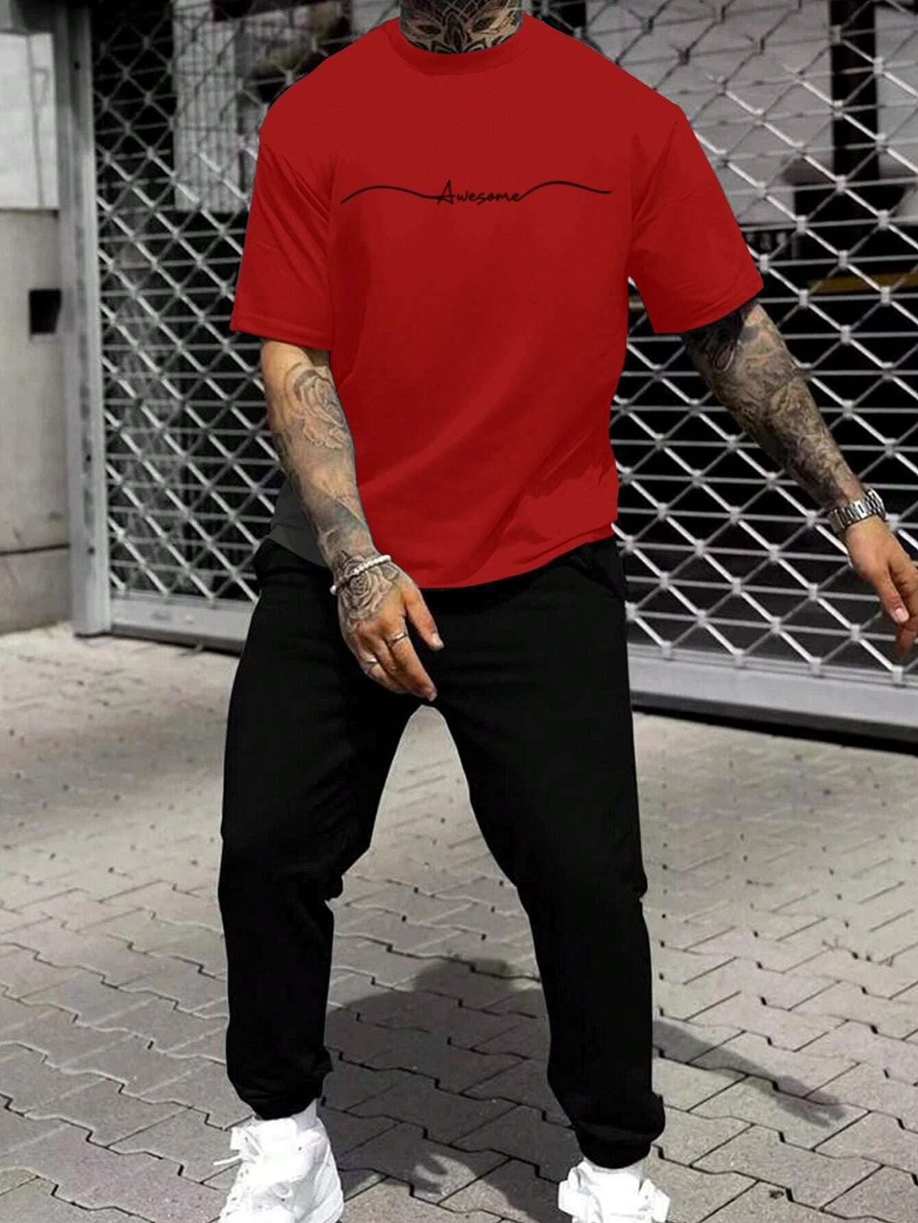 Pantalones de camiseta de manga corta sueltos de la marca de moda 2024 nuevo traje de dos piezas simple y casual ME13 ML4