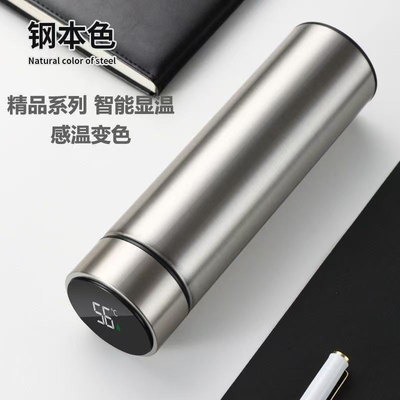 Taza de agua inteligente 316 de acero inoxidable 304 Taza recta de separación de té Regalo unisex Vaso de agua con aislamiento de letras de negocios