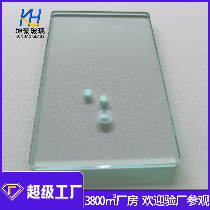 玻璃厂生产6mm钢化玻璃片 透明钢化玻璃打孔水切CNC磨边加工定制