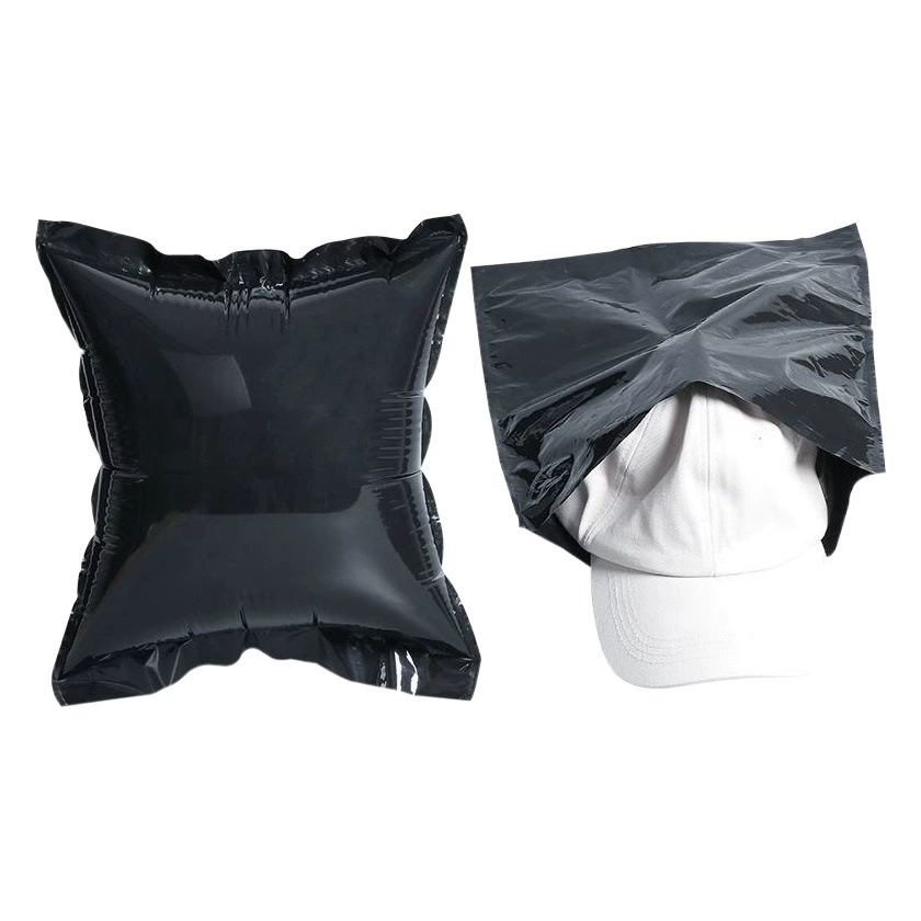 Упаковочный пакет с фуражной крышкой, анти-давление, анти-деформация, черный буферный мешок, герметизирующий открывающийся надувной мешок, пустой верх