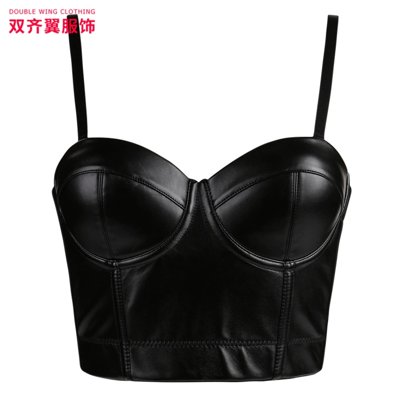 Sexy tube top, bra top, polyurethane brace, short fitted vest, tight, lifting effect
