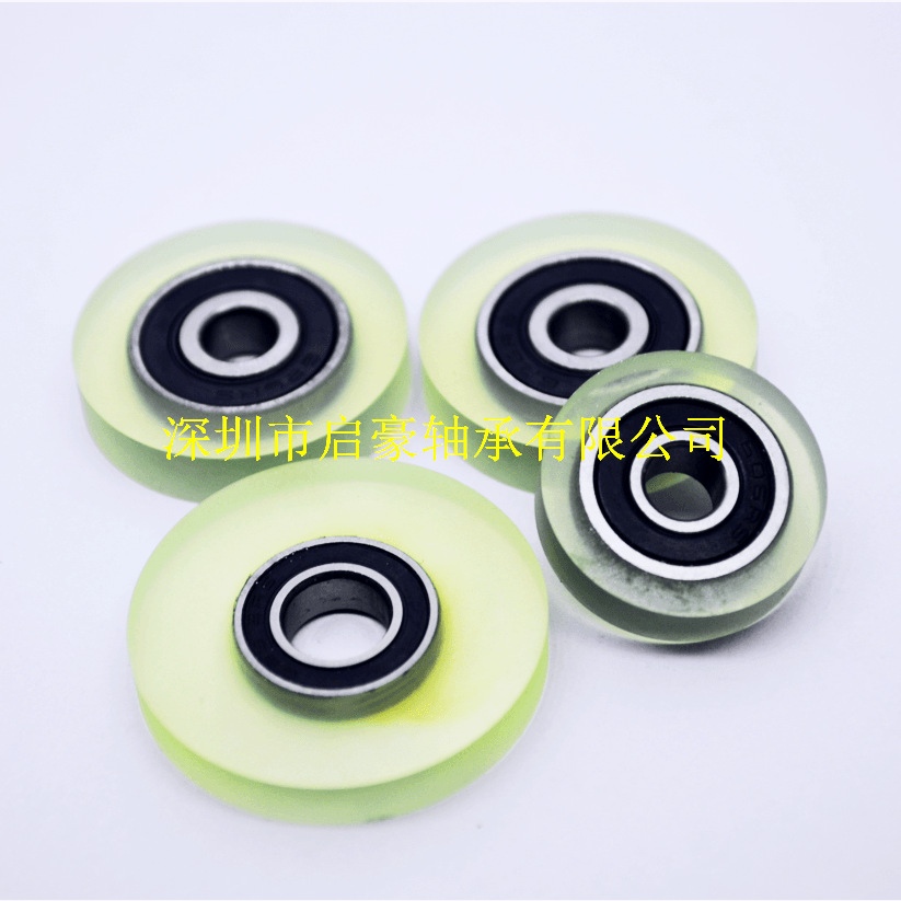 PU60622-6 优质聚氨酯滑轮 进口机械输送带滑轮 606包胶轴承