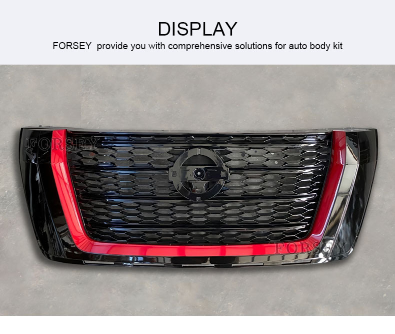 Suitable for 2020 Nissan Patrol Y62 modification and upgrade of front grille and front bumper center mesh