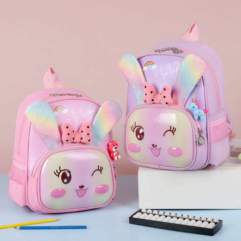 Mochila escolar de jardín de infantes para mujer 2025 nuevo estilo de dibujos animados para niños lindos con estampado de lomo Mochila escolar para estudiantes de escuela primaria Mochila para niños
