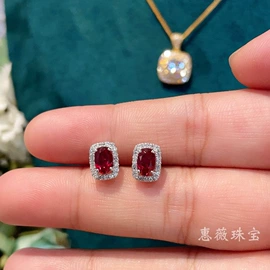 宝石手饰;合成/培育钻石耳饰;宝石耳饰