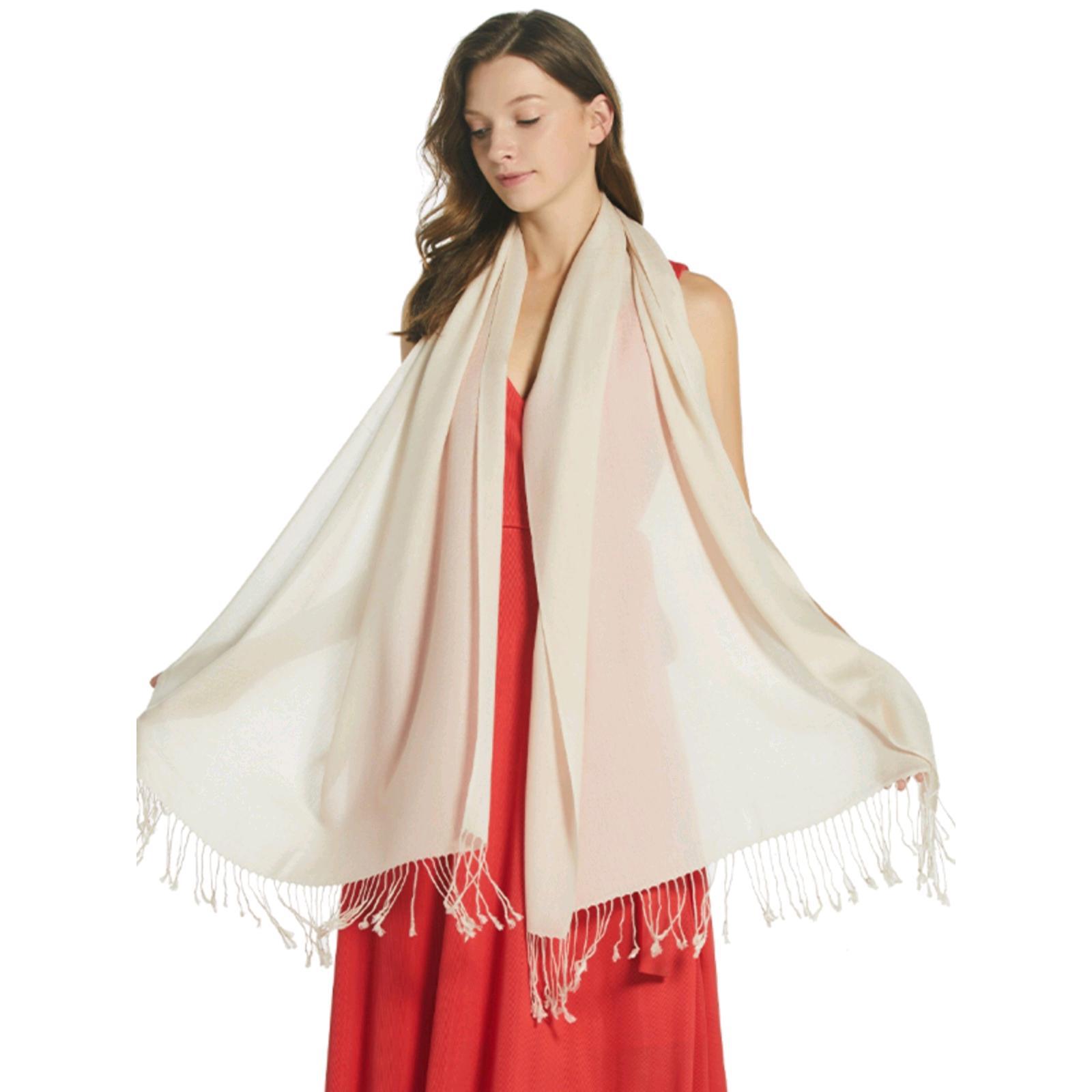 Chal de aire acondicionado de lana Decaijia para mujer, calidez de primavera y verano, bufanda de gama alta de color sólido de todo fósforo, bufanda de aire acondicionado de oficina