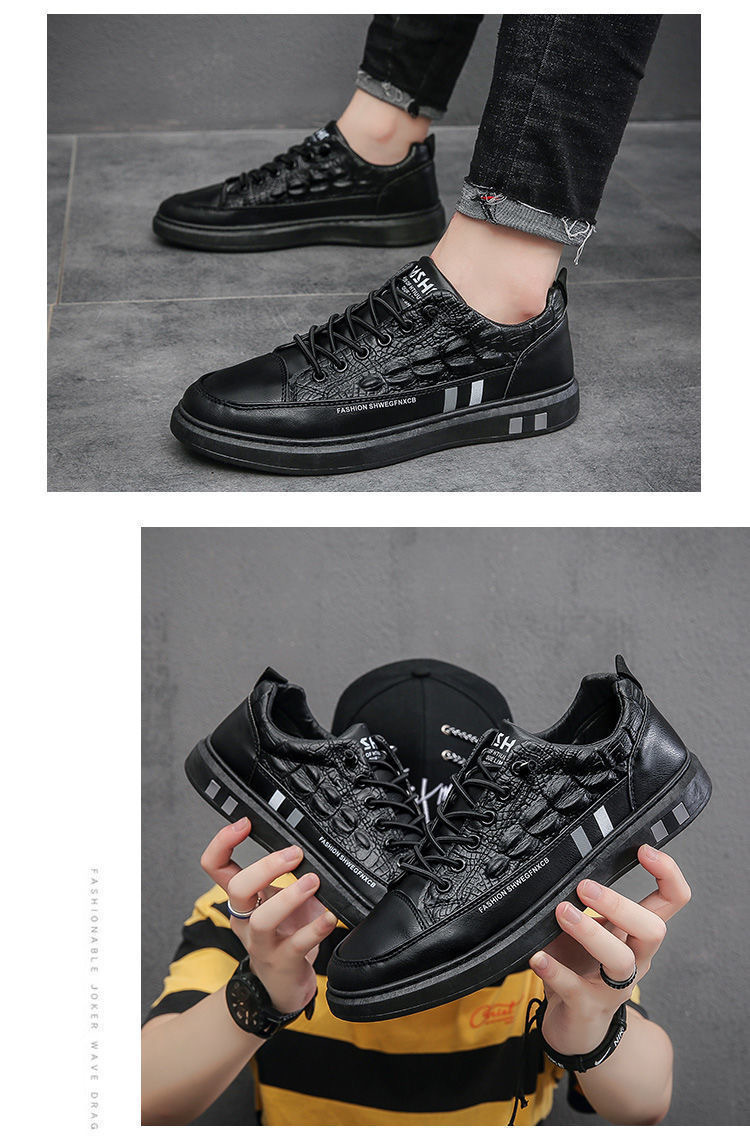 Scarpe casual da uomo in pelle di coccodrillo stile board_voghion.com