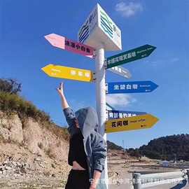 路牌导向牌指示牌指引牌景区露营地指路牌打卡标识牌导视落地式