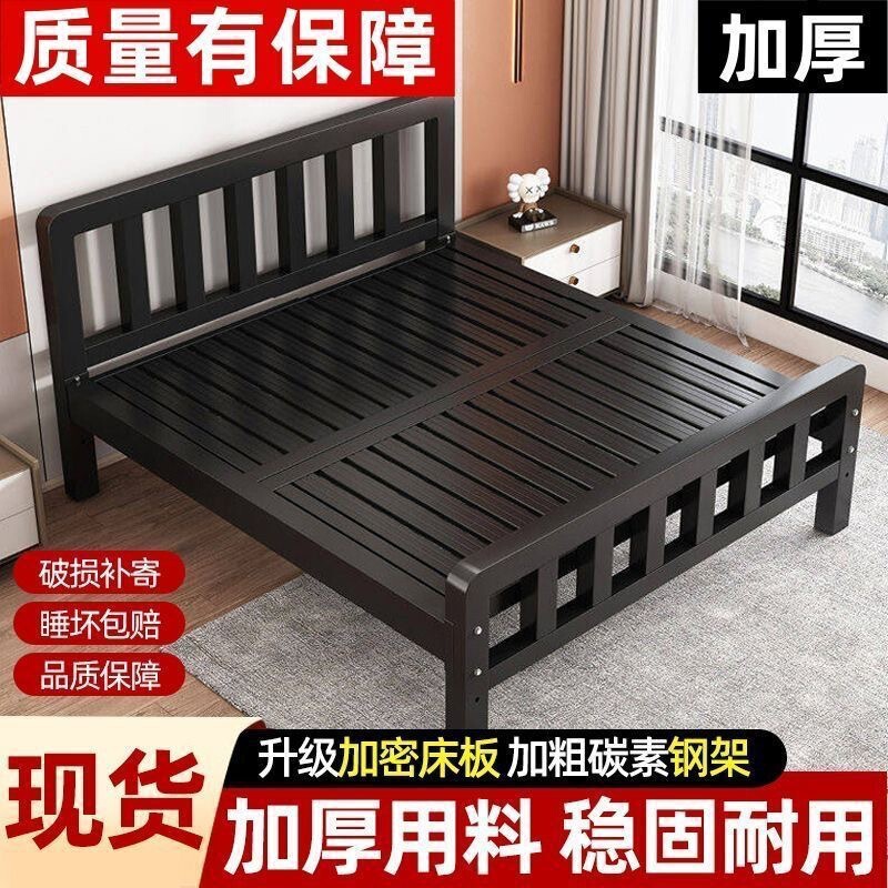 Wrought Iron Bed 1.5m Single Iron Frame Bed with Thickened Stainless Steel Frame 1.8m Bed for Rental Apartments and Homestays