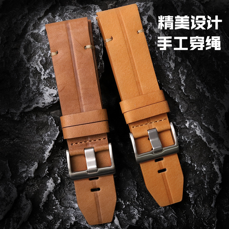 Factory Custom-Made Watch Strap Suitable for Garmin Fenix5 7 Oil Leather 7X Plus Quick-Release Strap 5S 935