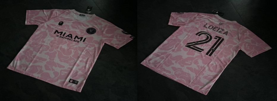BAPE x adidas x Inter Miami CF 2023/24 Home Camo Jersey Pink