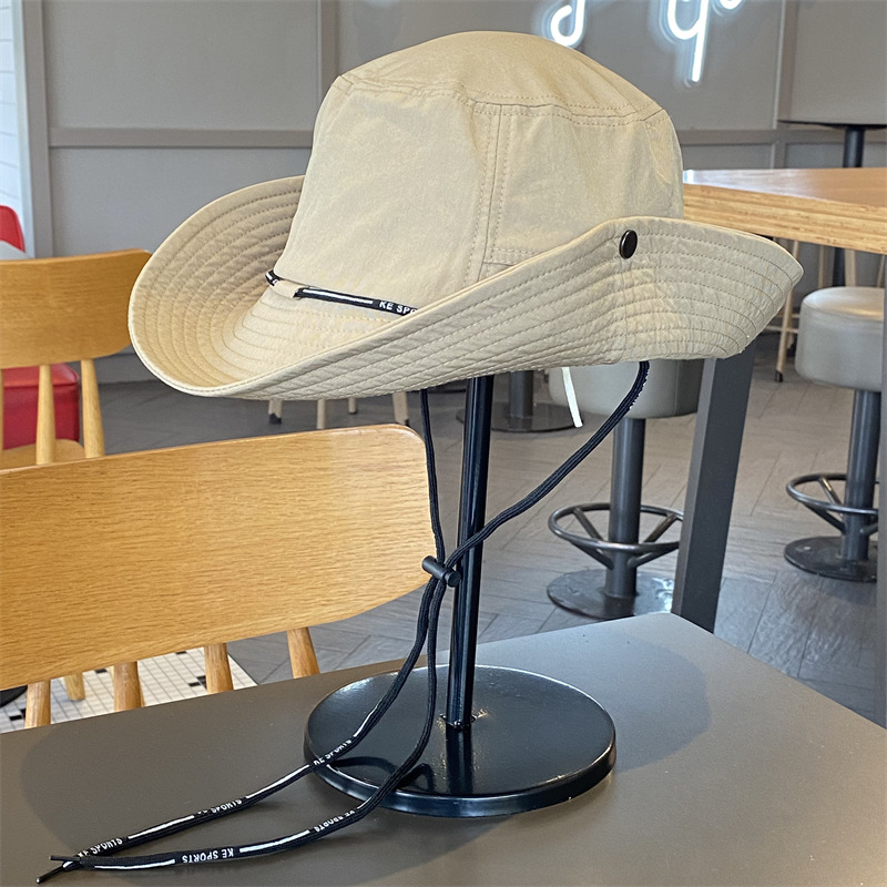 Gran gorro de brillo para mujeres primavera y verano vaqueros occidentales sombrero de pescador sombrero de montaña al aire libre sombrero de pesca para hombres sombrero de sombrero de sol