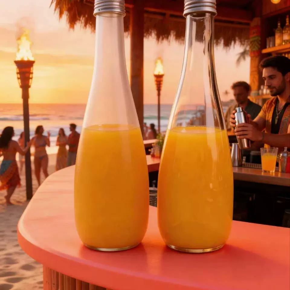 330ml500ml矿泉水瓶白酒瓶酵素红酒瓶果汁奶茶饮料透明酒玻璃空瓶