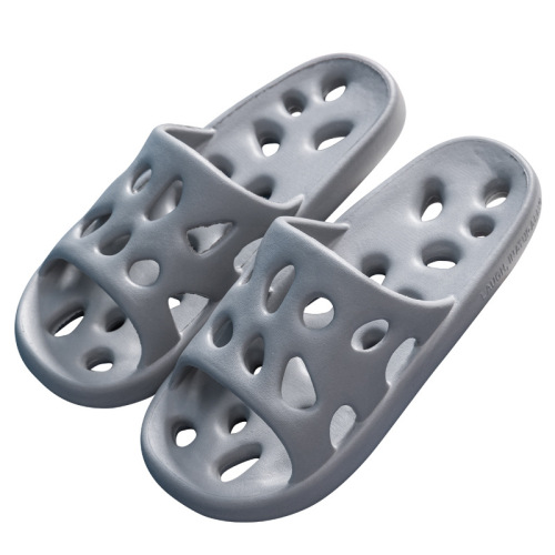 Bathroom Slippers for Men Summer Indoor Home Bathing Hollow Leakage Quick-drying Anti-Slip Couple Sandal Slippers Women Summer