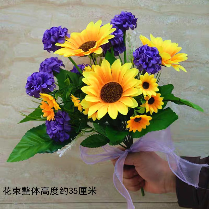 Reunión deportiva, actividades estudiantiles, baile, flores falsas coloridas, flores de plástico, flores de seda, baile, accesorios, ramo de simulación