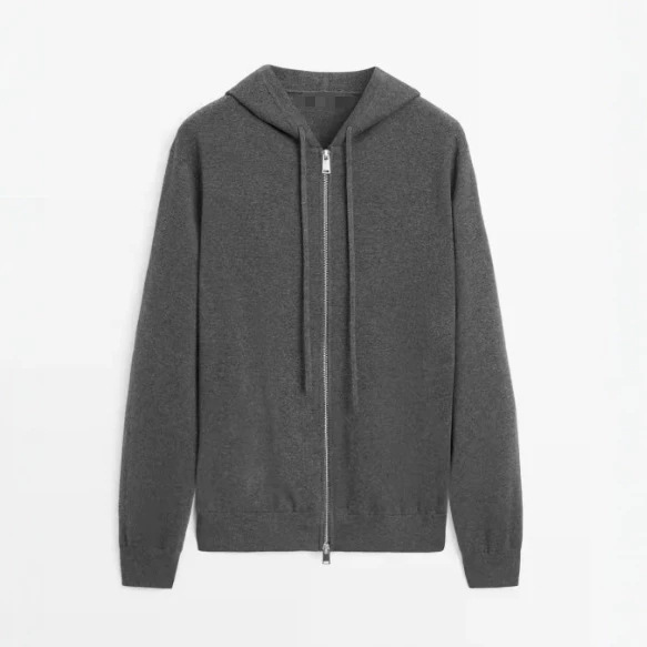 BM&MD&ZA early autumn new women's casual hooded zip-up knitted cardigan 05907527802