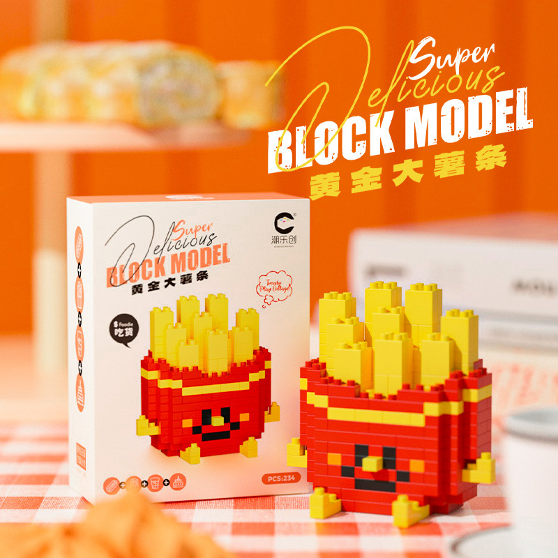 Compatible transfronterizo con micropartículas de Lego caja ciega muñeca de dibujos animados bloques de construcción rompecabezas juguetes ensamblados adornos regalos al por mayor