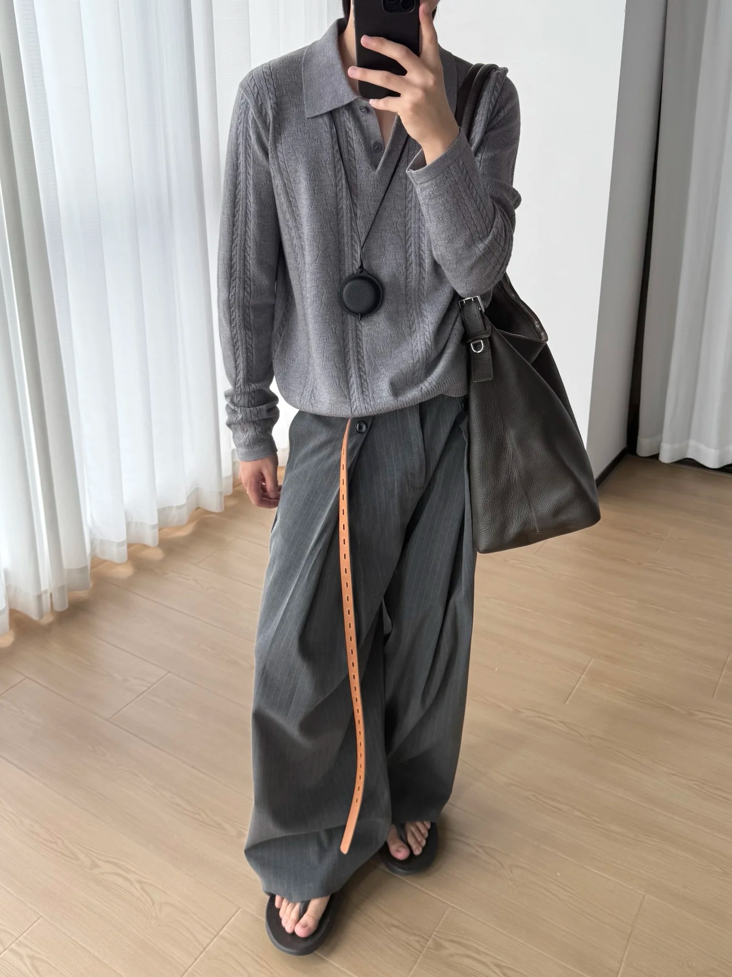 麦穗提花针织Polo衫男复古老钱风cleanfit长袖t恤翻领春秋打底衫|undefined