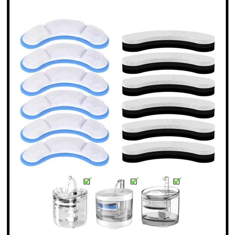 Miao Lixi mascota transparente Wf05Wf 060 cartucho de filtro esponja inteligente gatos y perros dispensador de agua automático