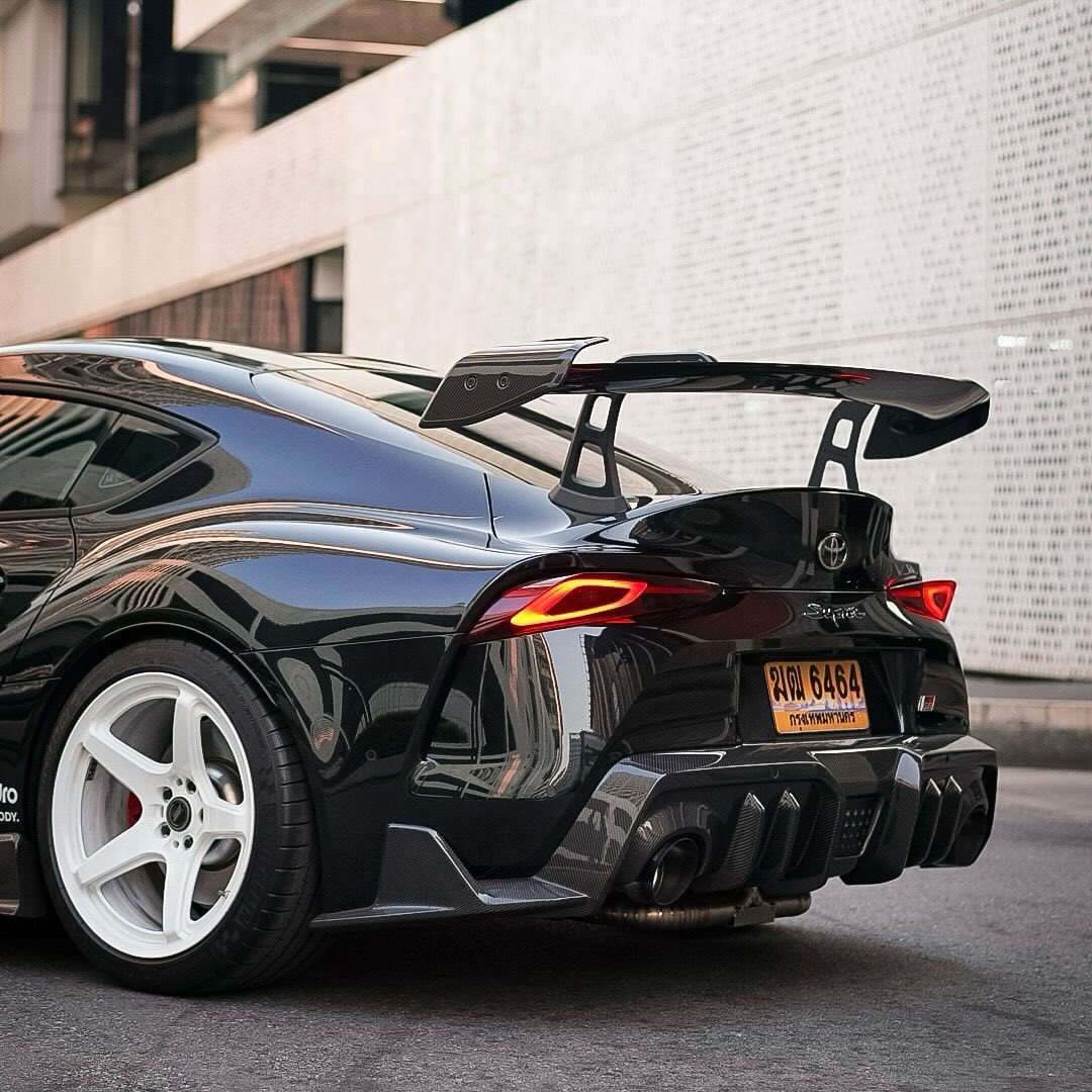 Suitable for Toyota Supra A90 A91 Bumper Modification Ad Style Rear Lip Decoration Dry Carbon Fiber Spoiler