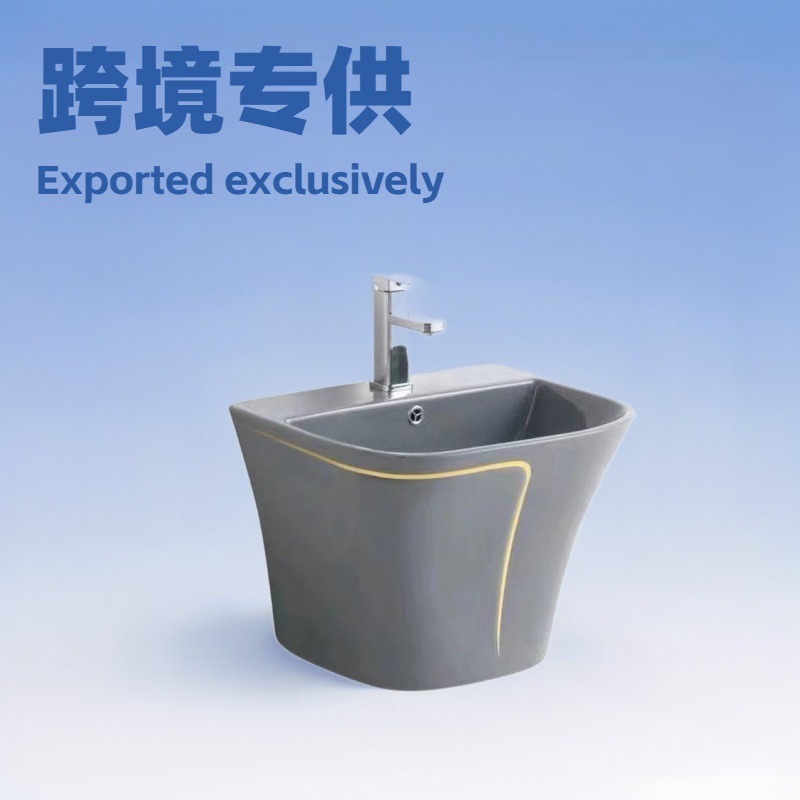 Color Cheongsam colgando lavabo cerámico Sudáfrica Sudeste Asiático Medio Oriente una lavabo colgando la pared colgando lavabo