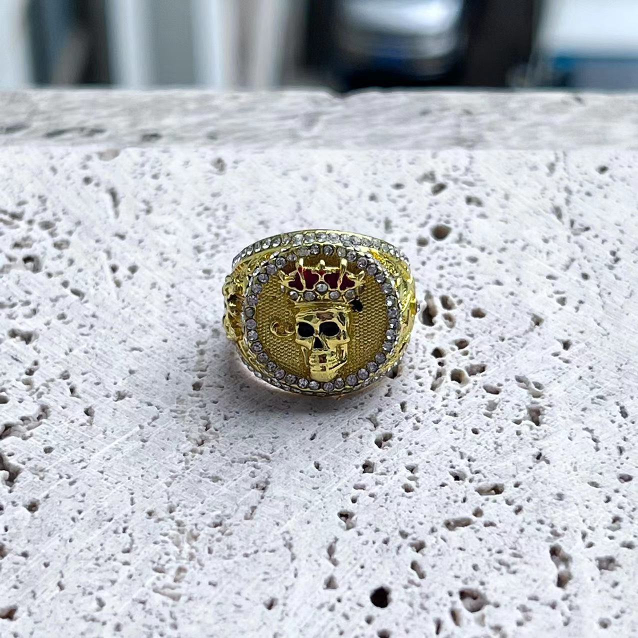 Hip Hop Punk Rock Personalità Moda di strada Uomo Donna Anello Accessori Vintage Teschio Anelli premium_voghion.com