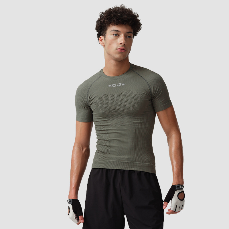 Träningskläder, shapewear för motion, yoga och cykling, andningsbara kompressionsunderkläder med snabbtorkande funktion, T-shirt,_voghion.com