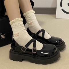女の子の靴子供プリンセス小さな革靴 2025 春と秋の新ソフトソール黒ローファーシューズ英国スタイルステージ