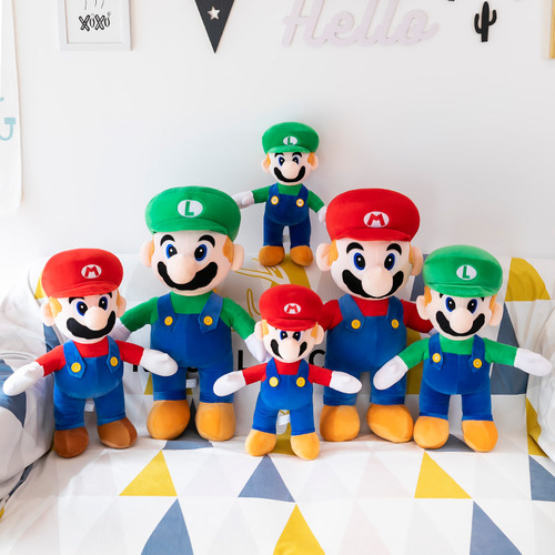 Cross-border foreign trade plush toys Super Mario doll Mario cartoon doll rag doll children's birthday gift