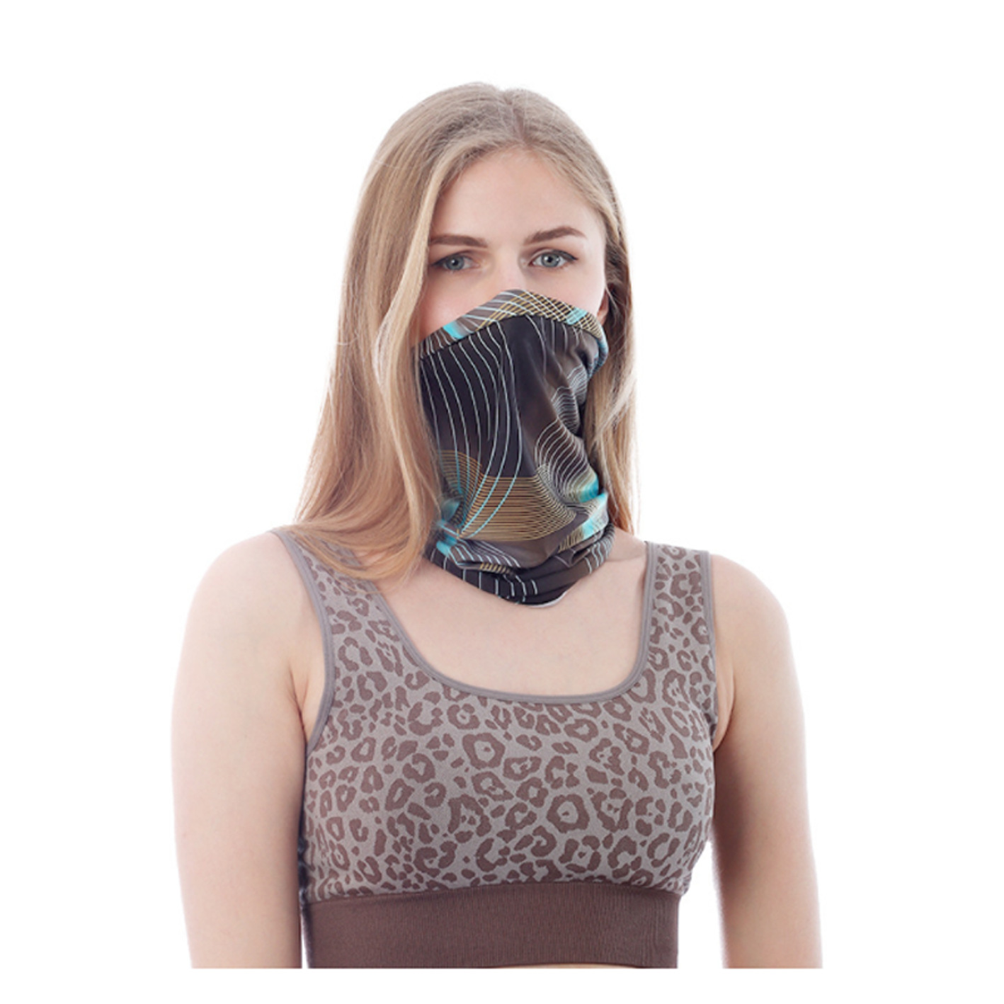 无缝冰丝运动户外多功能防晒面罩夏季户外脖套骑行可印刷遮脸头巾