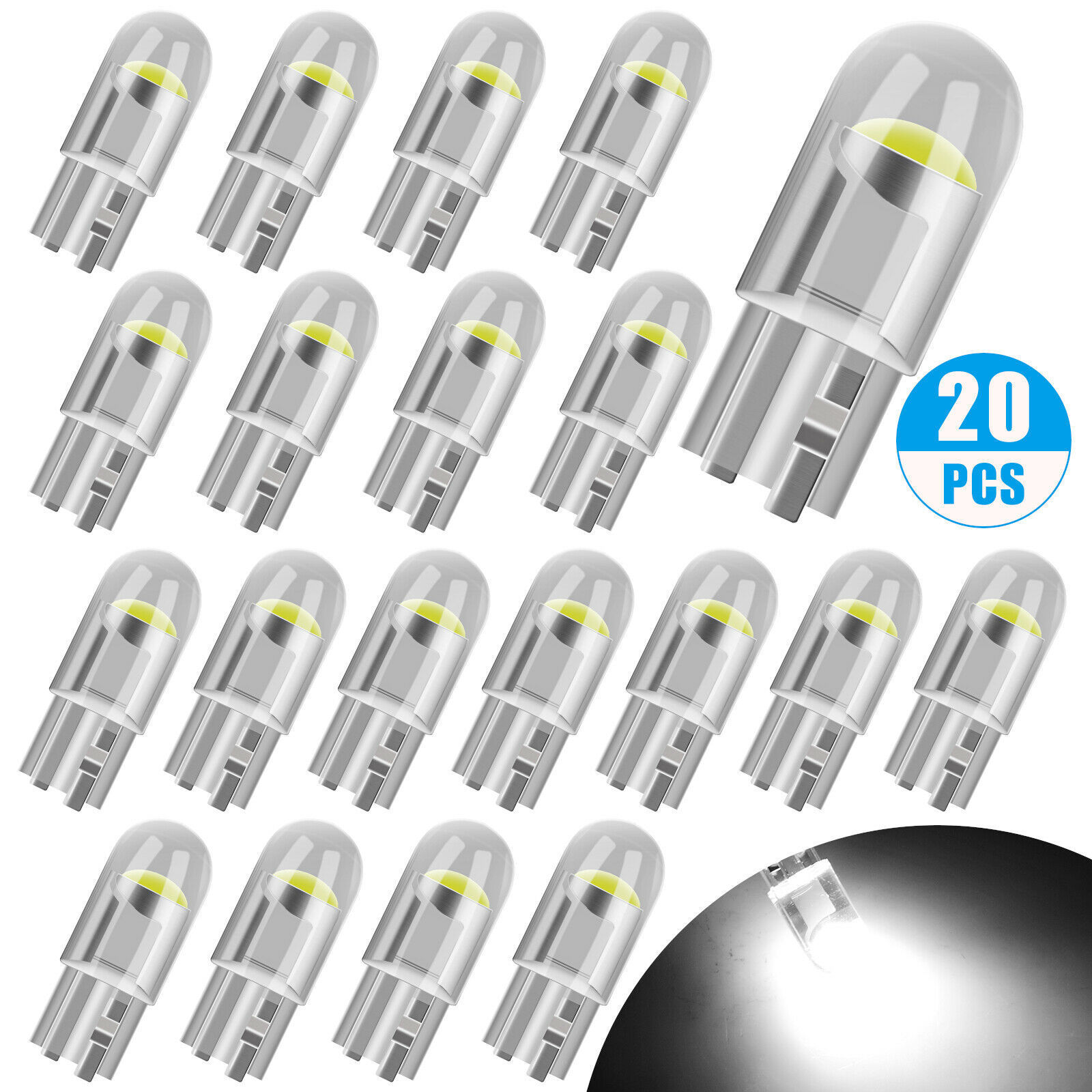 Lámpara de ancho T10 COB accesorios de modificación de lámpara de automóvil LED placa de matrícula LED lámpara interior 6000k blanco