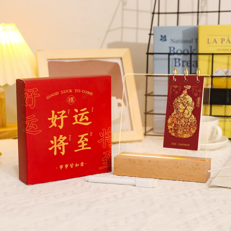 Прозрачная светящаяся стираемая доска объявлений Акриловая доска объявлений настольный календарь креативная письменная настольная памятка змея 2025