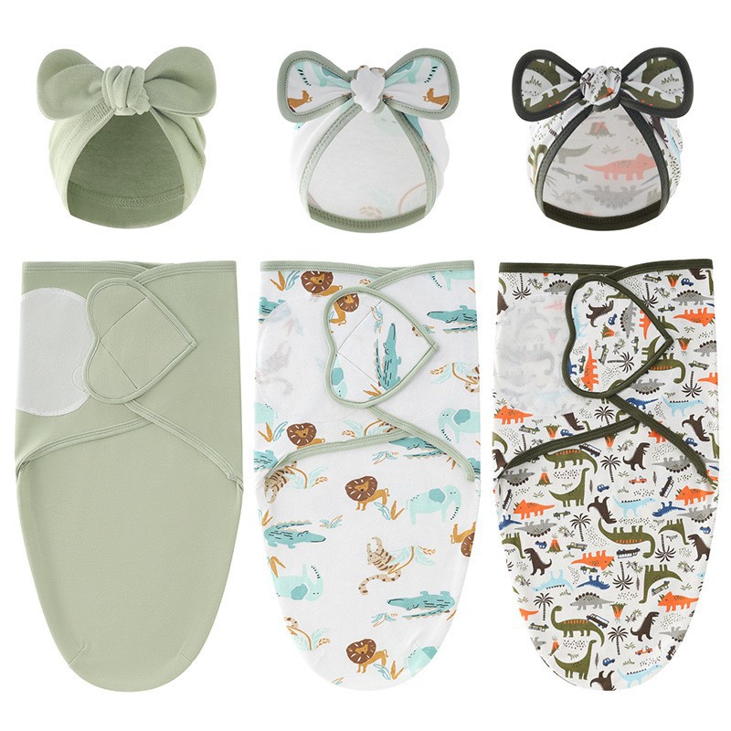 그레이 그린 + 황금사자왕 + 공룡낙원 (사랑의 세 조합 봄 누에 침낭 + 모자)