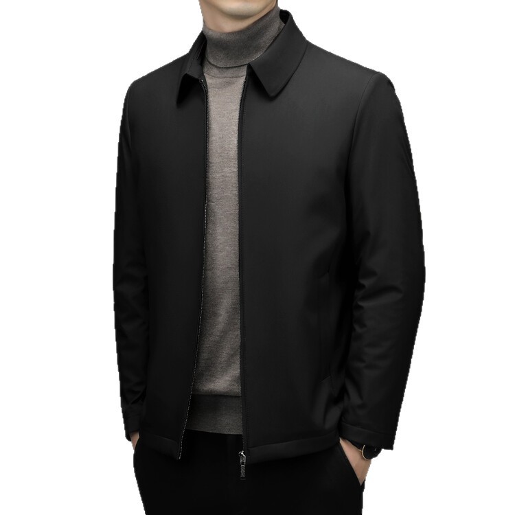 Otoño e invierno nueva ropa de hombre cálida y gruesa chaqueta de color sólido para hombres jóvenes y de mediana edad