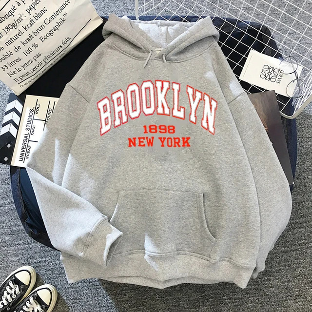 Autumn Brooklyn Hooded Sweater Men's Fashion Hoodie Men Hip