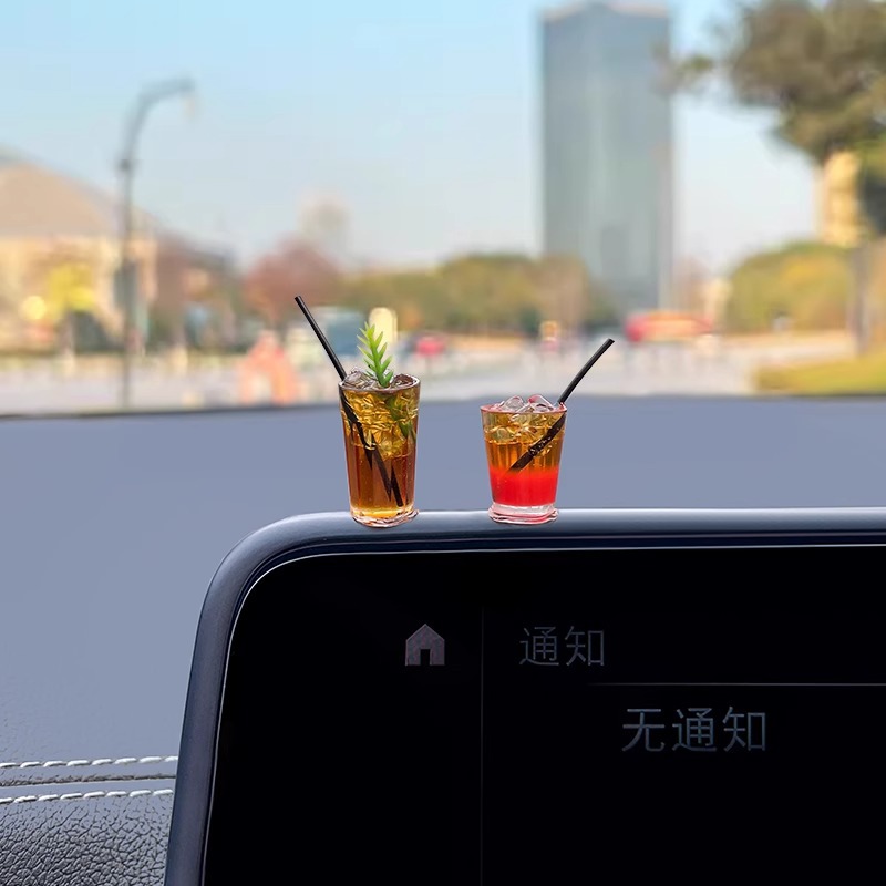 Adornos para el automóvil, accesorios para el automóvil, decoración de la consola central, mini café, decoraciones para automóviles, accesorios para automóviles y vehículos eléctricos