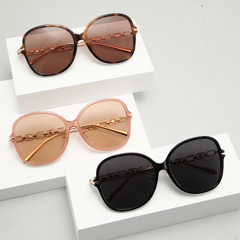 Gafas de sol de montura grande retro europeas y americanas