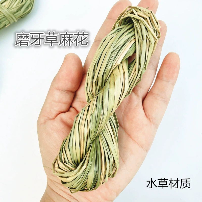 ПЭТ Водяная Трава Твист Ручной Работы Твист Кролик Трава Игрушка Хомяк Трава Игрушка Маленький Домашний Животный Коренные Продукты Травы