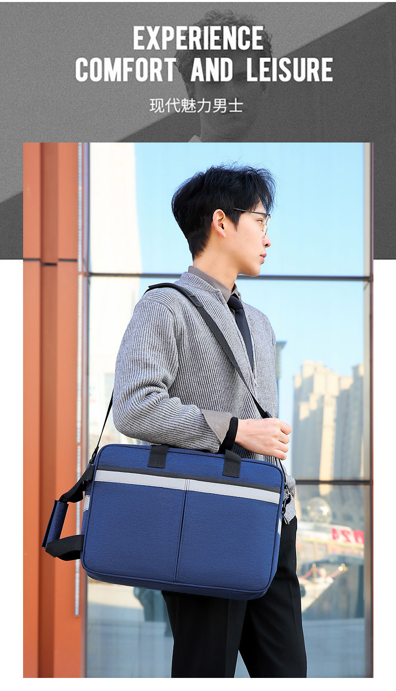 New men's briefcase, computer handbag, large-capacity single-shoulder crossbody bag, business laptop bag, 16 inches undefined