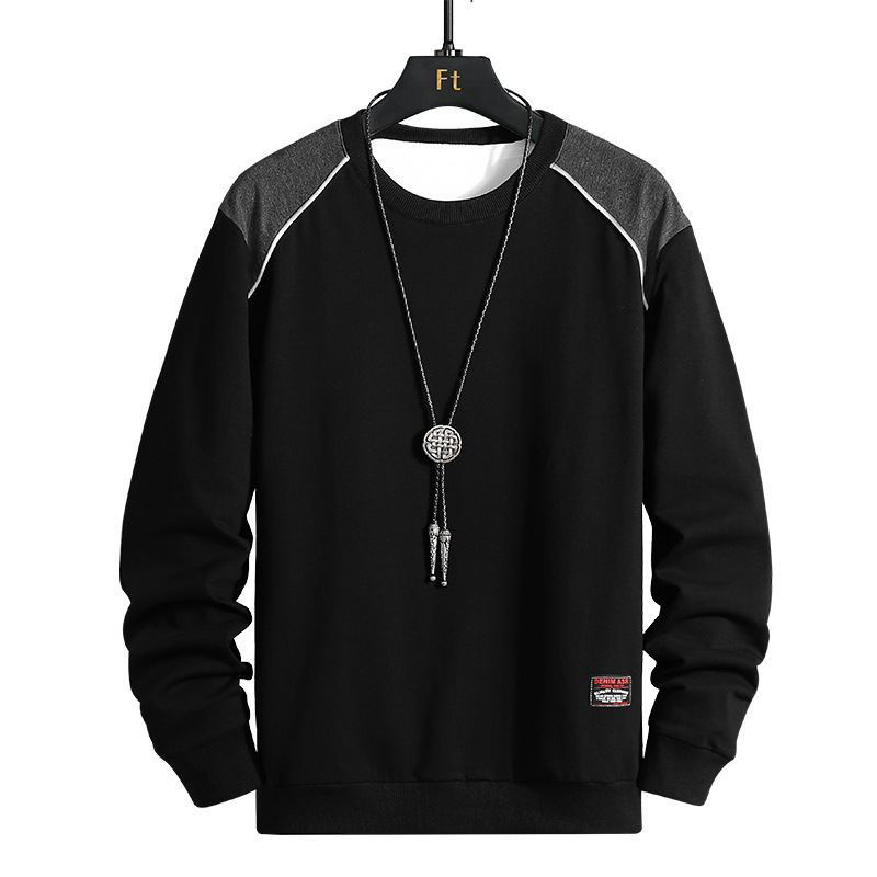 Otoño y invierno de 2020 nueva chaqueta de color sólido suelta camiseta de manga larga camiseta de hombre chaqueta de gran tamaño tendencia de hombre t