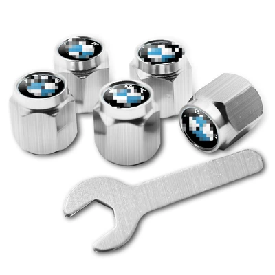 Suitable for Bmw Tire Valve Cap m Standard New 3 Series 5 Series 7 Series 1 Series Blade X1X3X5X4X6 Car Valve (valve) - suitable-for-bmwsilver-5-pack