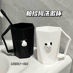 パーチャ犬洗面コップ高颜値かわいい洗面コップ学生カップル寮家庭用プラスチック歯ブラシコップ