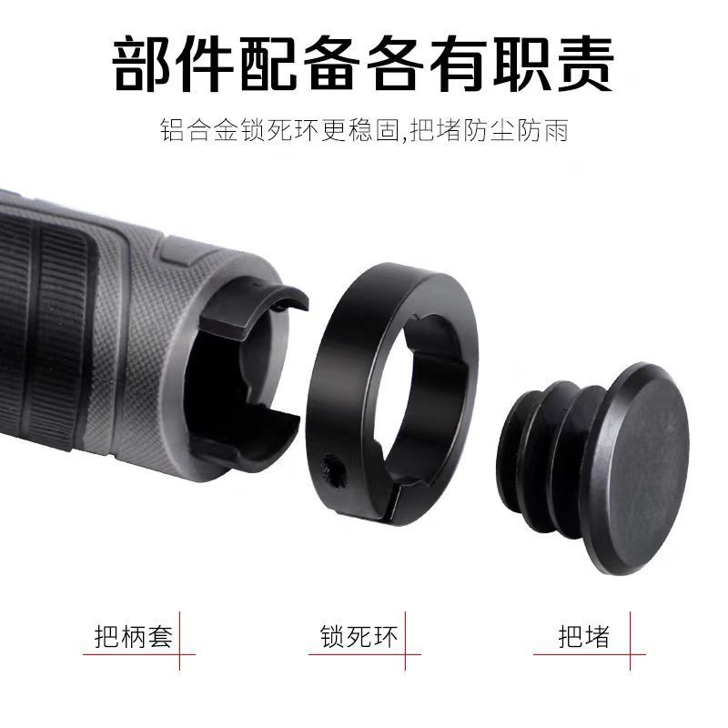 自行车把手套 可锁死防滑橡胶把套握把人体工程学把套骑行装备|undefined