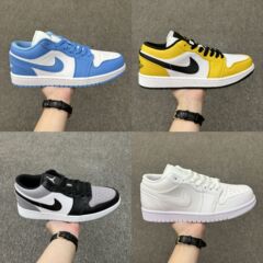 ジョーaj1純元パンダ影灰北カード青フックdunk白黒足指男女低助レジャー板